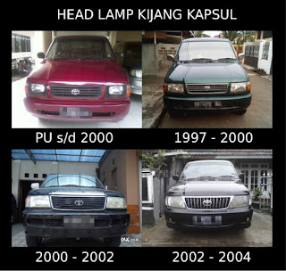 Lampu celong kotak, panjang, kijang kapsul