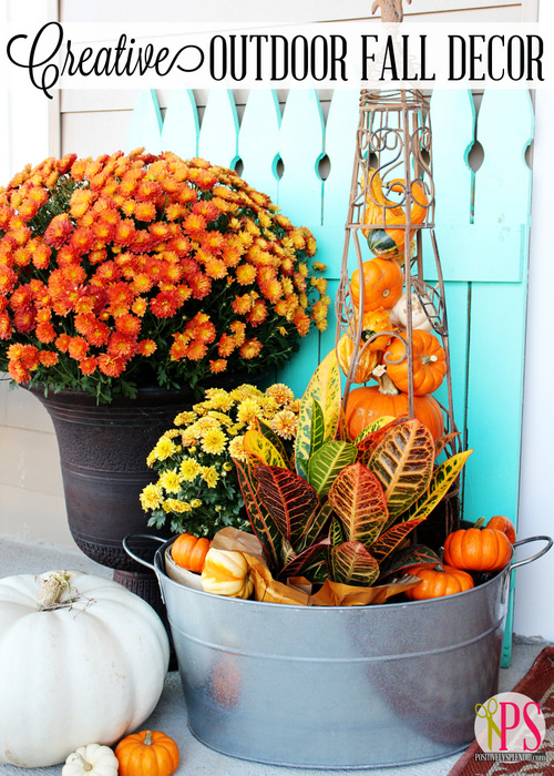 Creative Outdoor Fall Decor - Positively Splendid {Crafts, Sewing ...