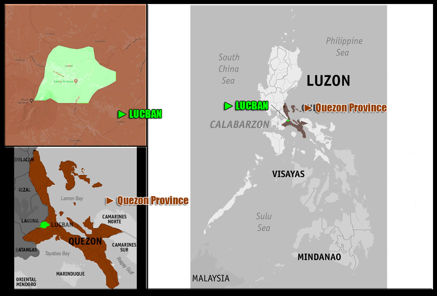MAP OF LUCBAN