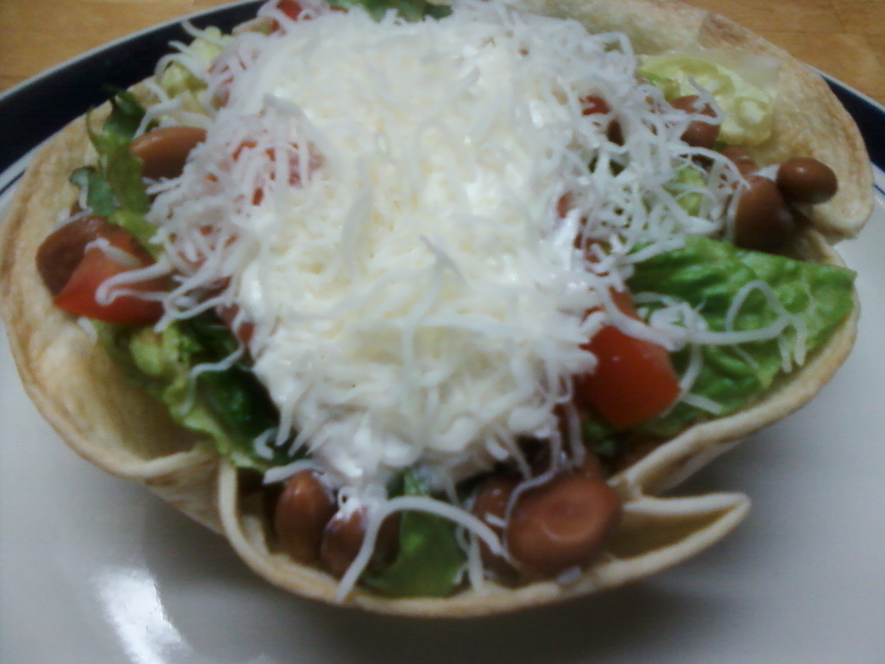 domenica's dish: Taco Salad in Tortilla Shell Bowls