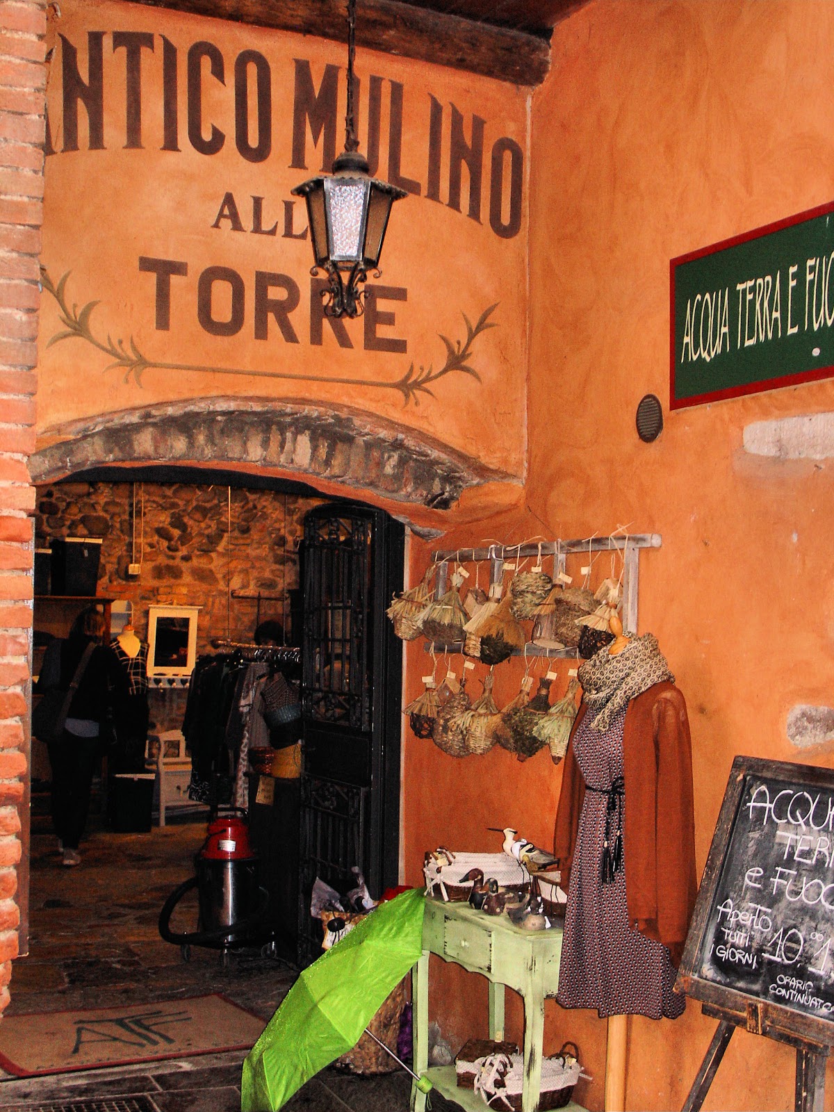Medieval shops still open for business in Borghetto.