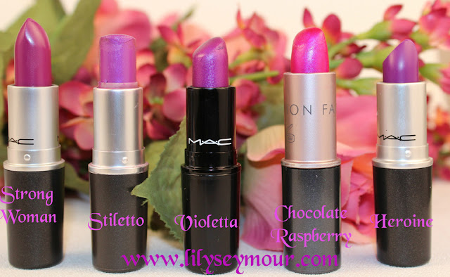 Mac Heroine Fashion Set Comparisons and Swatches