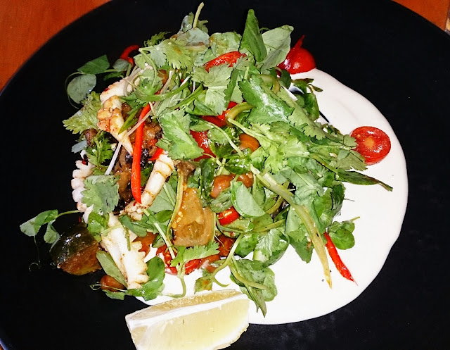 Axil Coffee Roasters, squid salad