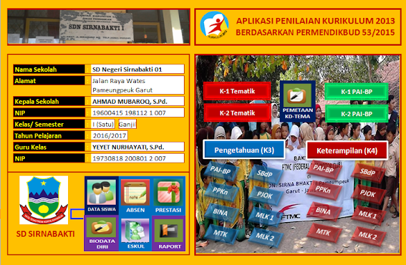 Aplikasi Evaluasi Raport Siswa Kurikulum 2013 Kelas 1 Dan 4 Sd