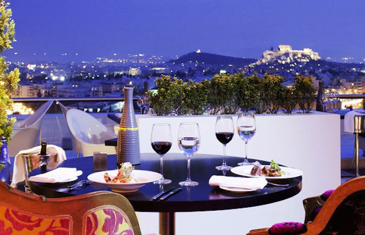 The World’s 30 Best Rooftop Bars… Everyone Should Drink At #9 At Least Once. - The Galaxy Restaurant & Bar at Hilton in Athens, Greece is considered one of the best rooftop bars in the world.
