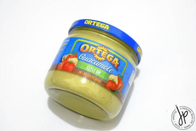 jar with guacamole dip