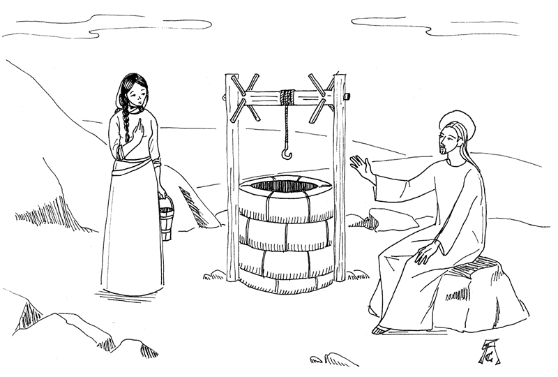 clipart jesus and the woman at the well - photo #40