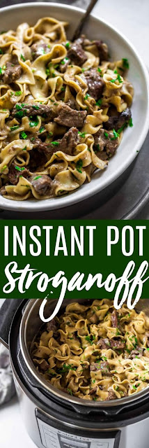 INSTANT POT BEEF STROGANOFF INSTANT POT BEEF STROGANOFF