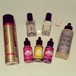 alcohol ink nail hairspray elnett something challenge tried never ve topcoat barry plum adirondack blending raspberry sunshine matte solution wild