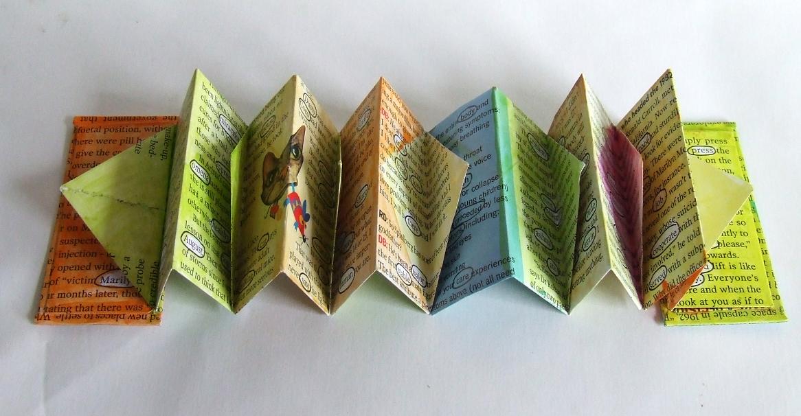 a tiny zigzag book
