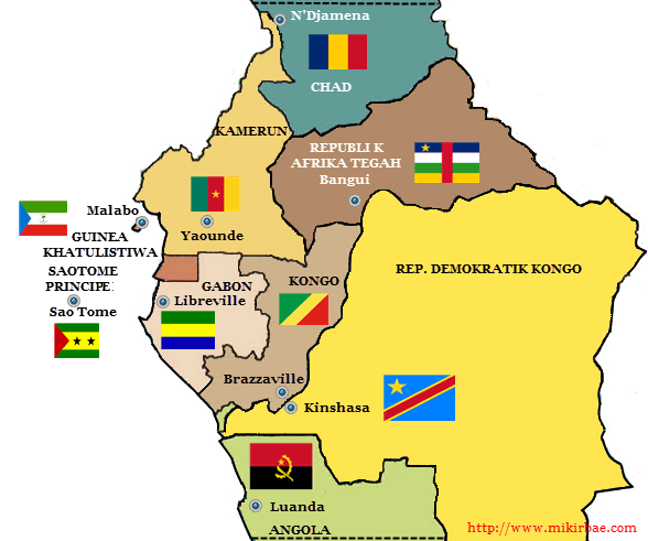 peta afrika tengah