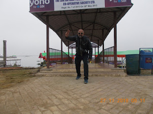At the entrance to the tourist boat jetty on Loktak Lake