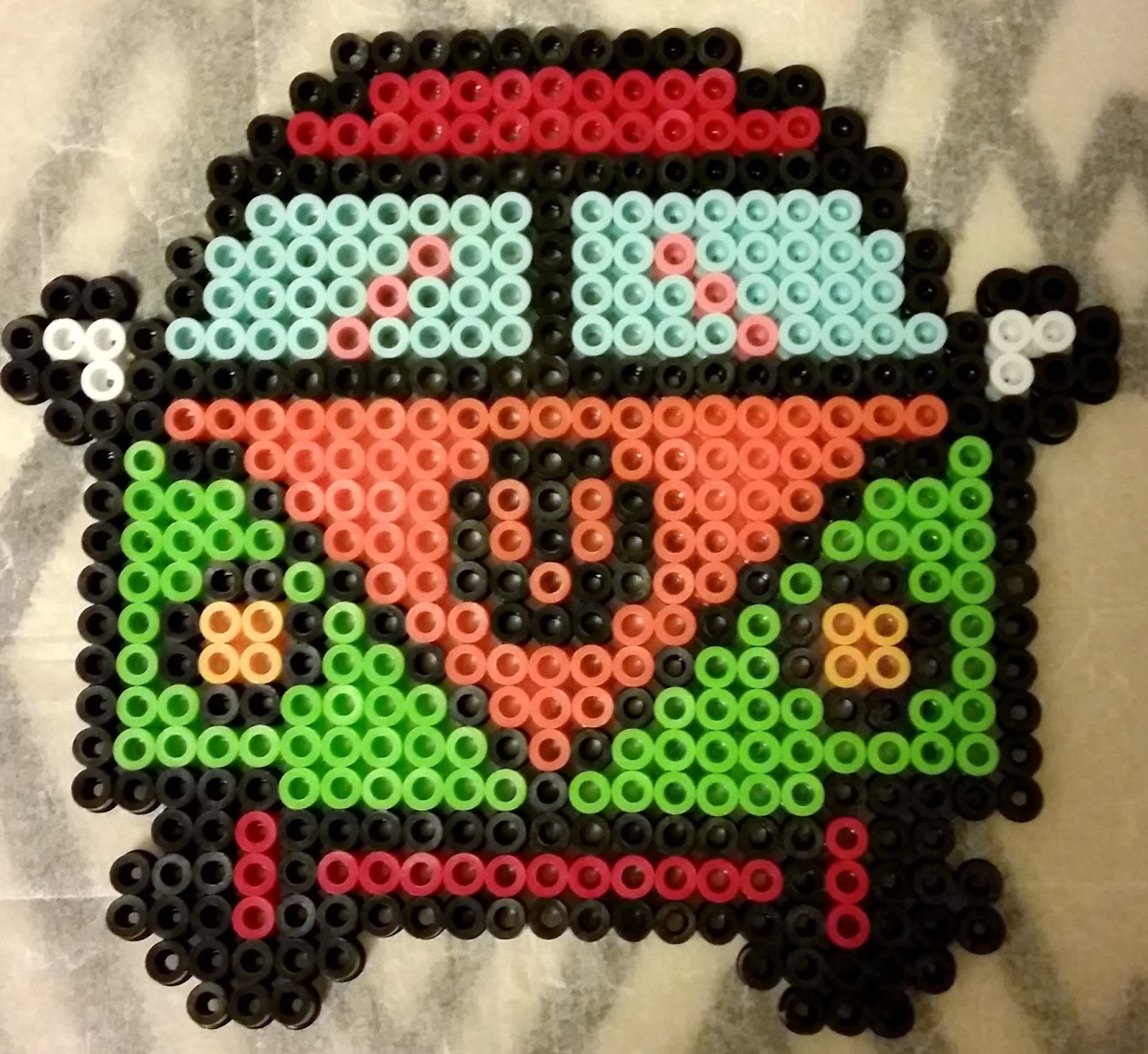 Volkswagen MiniBus Van Made out of Perler Beads Attack of the VW Perler Party