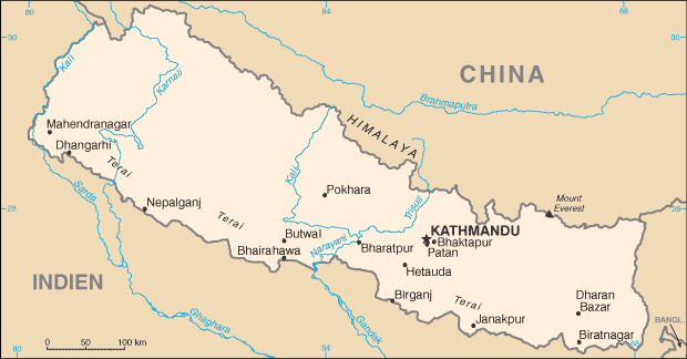 Nepal | Landkarten kostenlos – Cliparts kostenlos