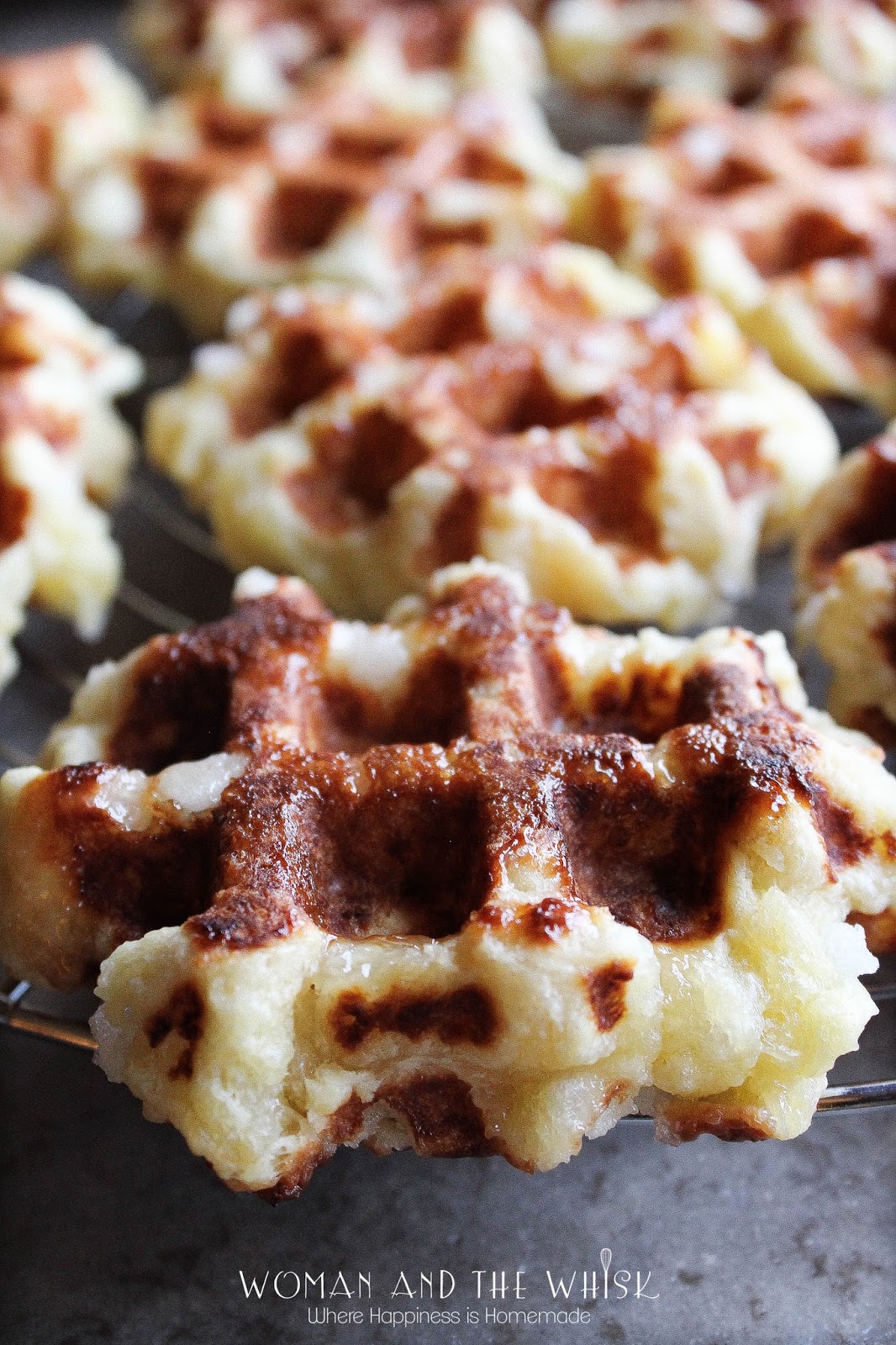 Woman and the Whisk Belgian Sugar Waffles