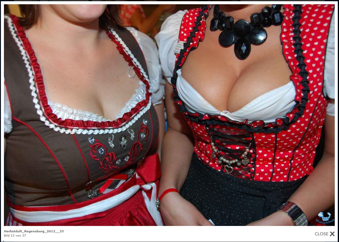 Brüste dirndl Große Titten: