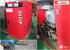 Điện máy: Máy bơm vệ sinh cao áp tẩy rửa chuồng trại chăn nuôi  May-rua-xe-nuoc-nong-okasune