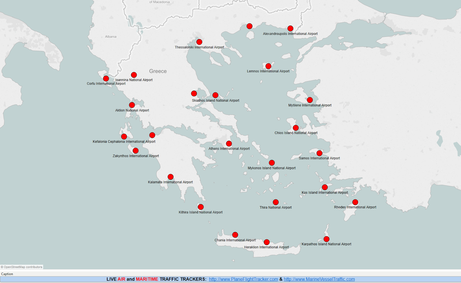 GREECE AIRPORTS MAP Plane Flight Tracker