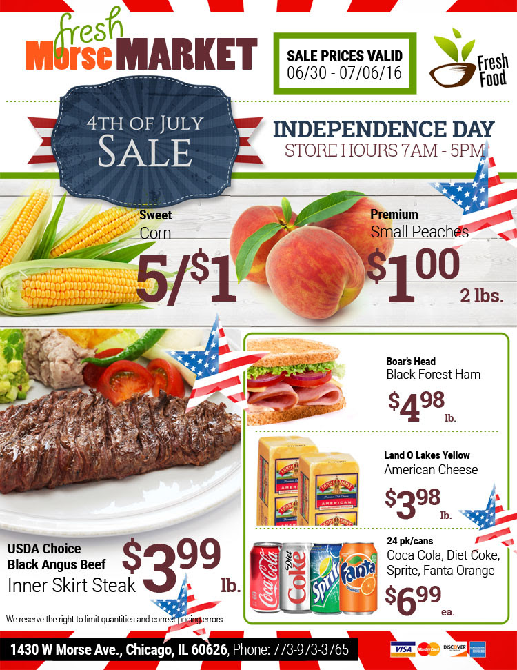 Rogers Park Chamber of Commerce Morse Fresh Market 4th of July Sale