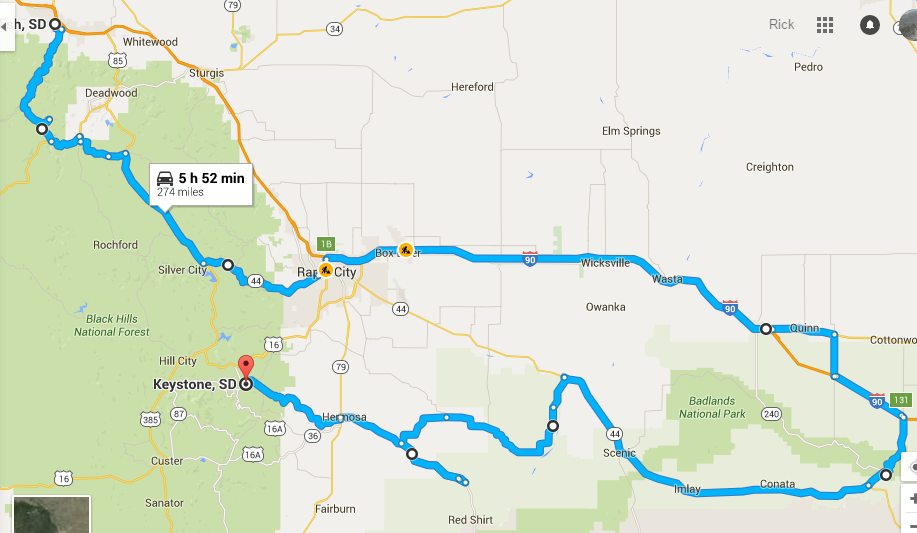 Rick and Kathy's Epic Alaska Adventure 2014 Day 5 Keystone, SD to