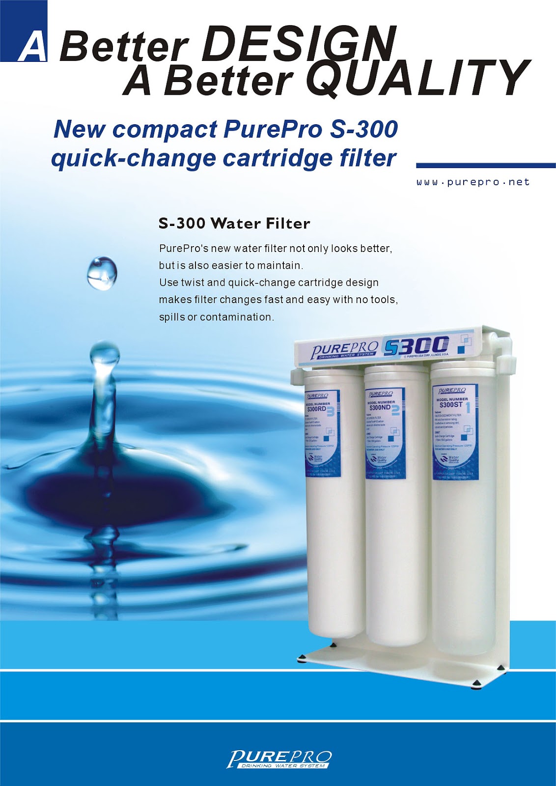 PurePro® S300 Reverse Osmosis (RO) Water Filtration System