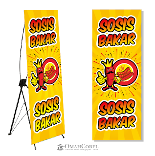 Desain x banner cdr di