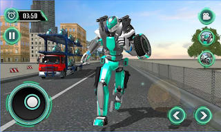 Game Robot Bike Transport Truck Sim App