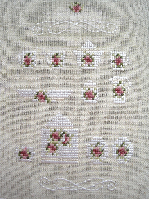 cross stitch вышивка  rosengarten
