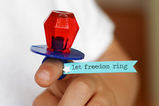 Let Freedom Ring ring pop by Lisa Storms.