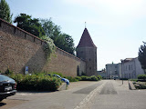 Rostock, vedere de-a lungul zidului vechi al orasului
