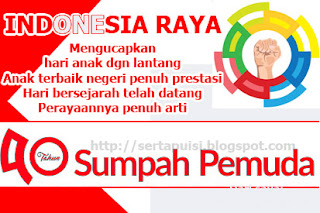 YOUTH PLEDGE DAY, PANTUN UNTUK UCAPAN HARI SUMPAH PEMUDA - Kata | Puisi