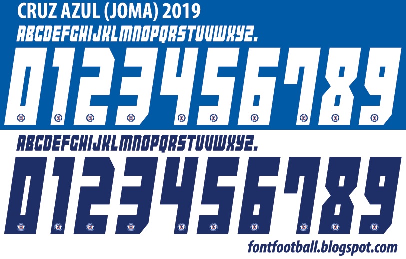 Font Football Font Vector Cruz Azul Joma 2019 Kit
