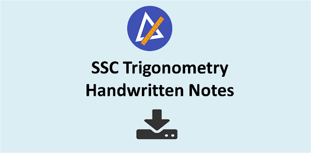 SSC Trigonometry Hand Written Notes for Competitive Exams PDF Download