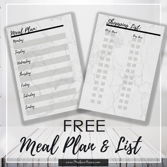 Malena Haas: FREEBIE Friday Free Meal Plan And Shopping List!