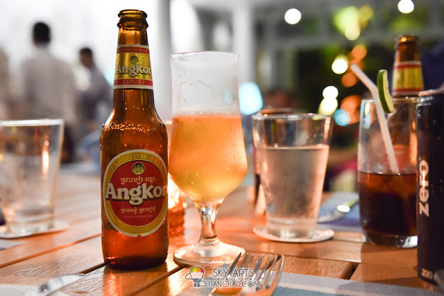 Dara Independence Beach Resort & Spa with Sunset Restaurant and seafood at Sihanoukville Cambodia Angkor Beer