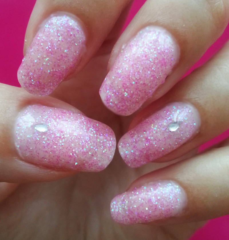 Pink glitter nails/ Mirdzoši rozā nagi POLISHorBEAUTY