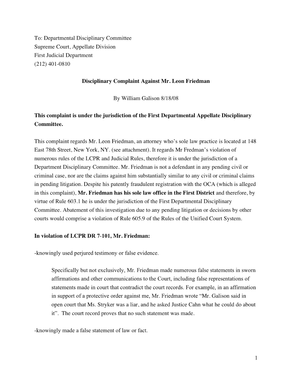 The Crimes of Jonathan Lippman: DDC Complaint Against ...