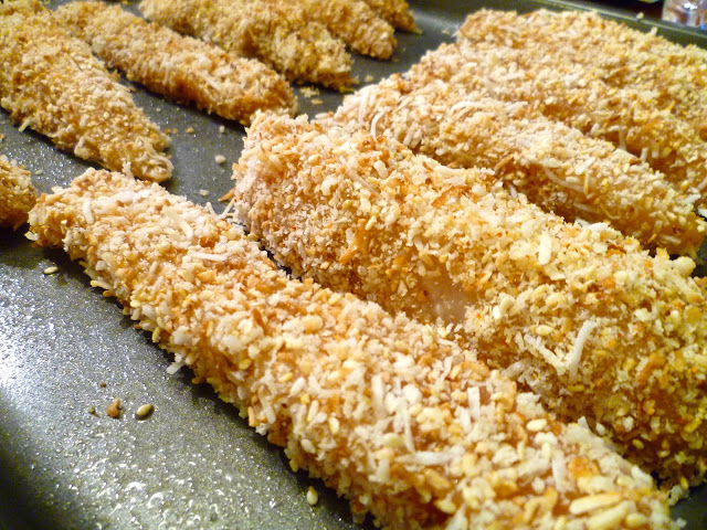 My Food Infatuation: Stip T's - Sesame and Coconut Crusted Turkey Strips