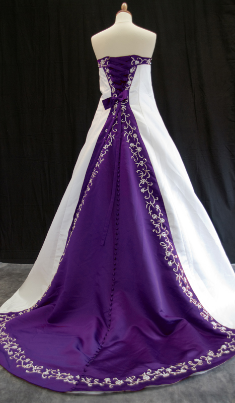 Wedding By Designs: Purple and White Wedding Dress