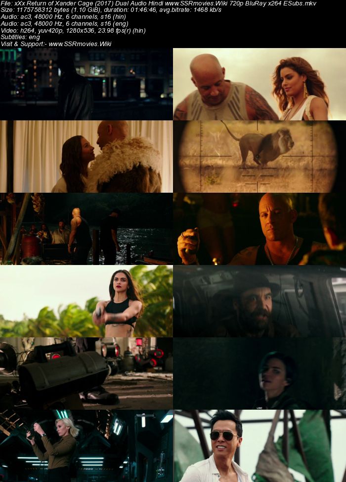 xXx Return of Xander Cage (2017) Dual Audio Hindi 720p BluRay ESubs Movie Download