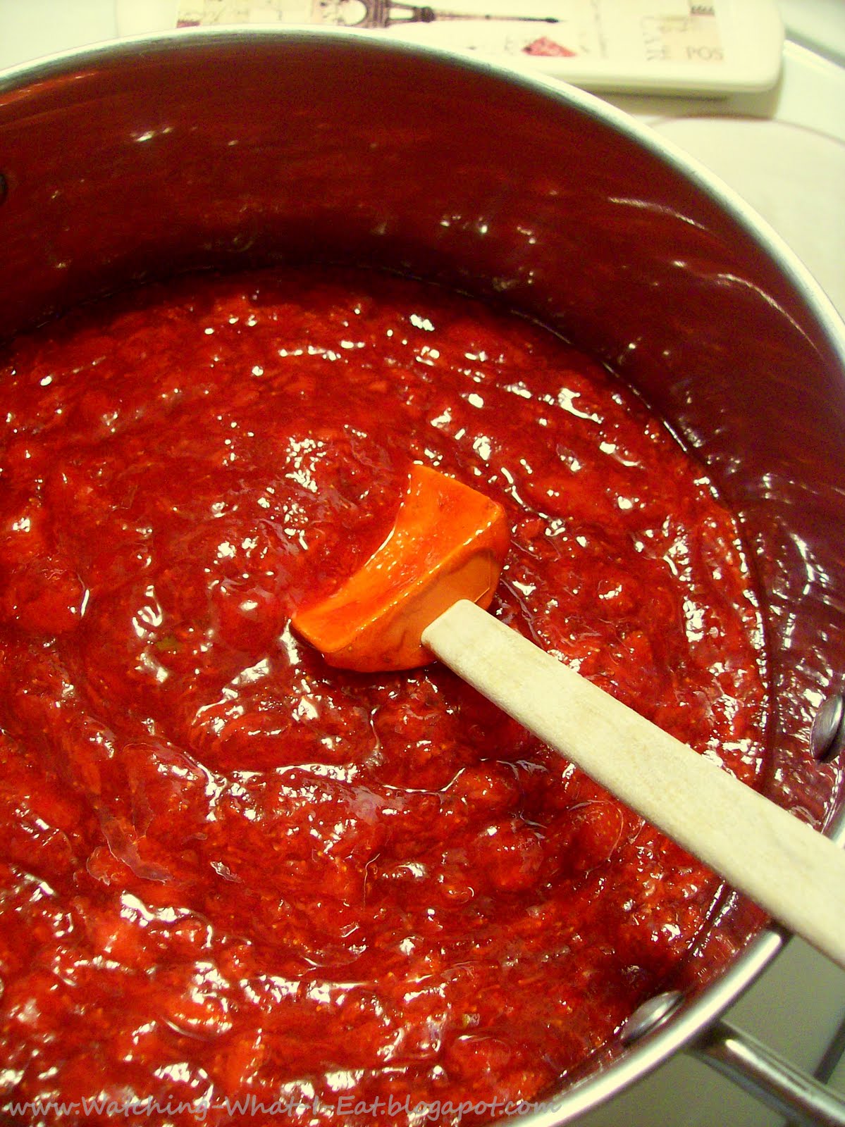 Watching What I Eat Homemade Strawberry Jam from my garden, to my