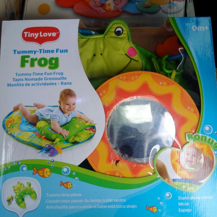 frog tummy time mat