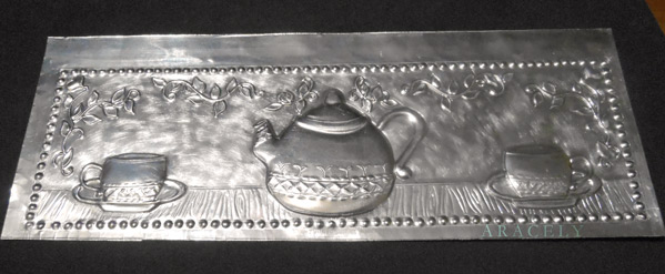 repujado aluminio tutorial porta filtrante