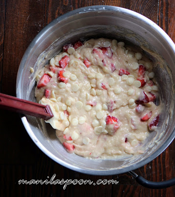 Strawberry White Chocolate Muffins batter
