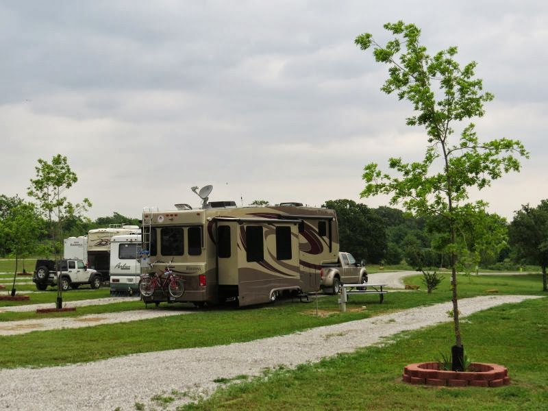 Ken and Lee's RV Adventures Ardmore Oklahoma Hidden Lake Storm Shelter