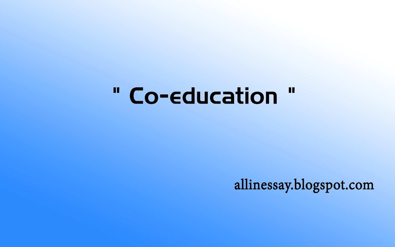 Co education thesis image