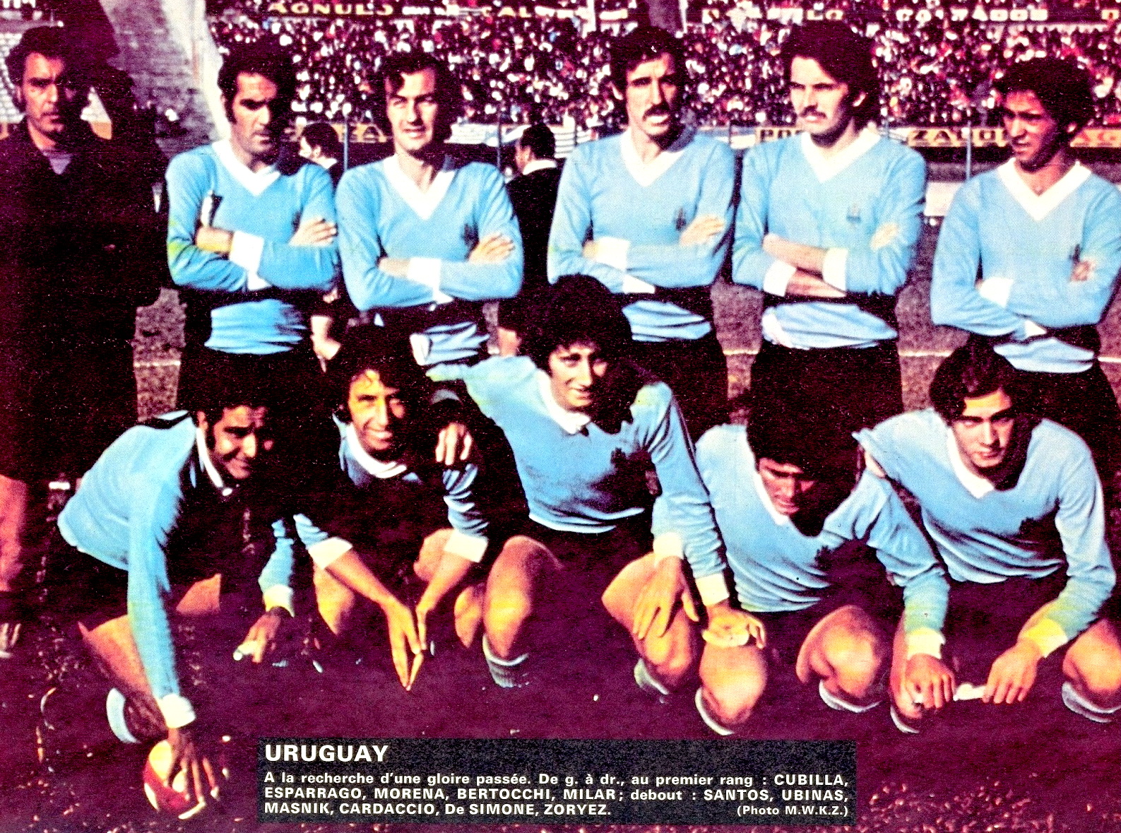 EQUIPOS DE FÚTBOL SELECCIÓN DE URUGUAY contra Ecuador 08/07/1973
