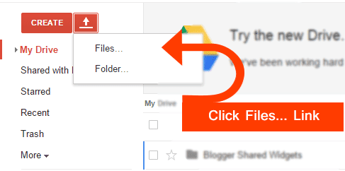 Click on Upload Button