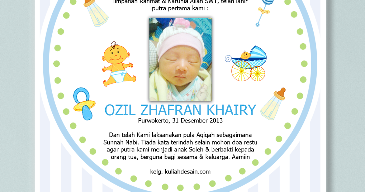 48+ Desain Kartu Ucapan Aqiqah Edit PNG Blog Garuda Cyber