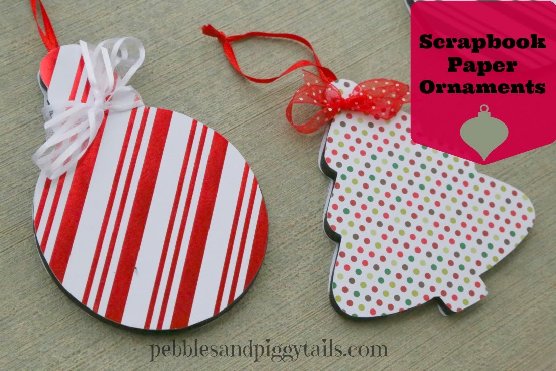 Scrapbook Paper Christmas Ornaments  Making Life Blissful